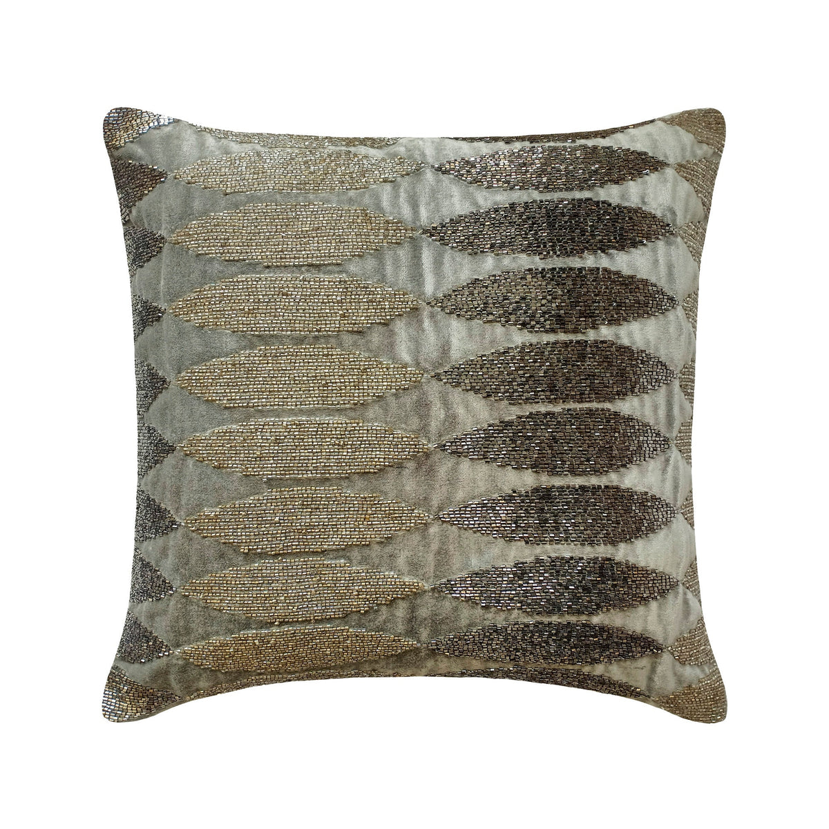 Velvet Bedecked Throw Cushion Cover