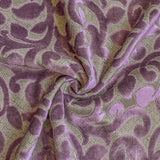 Purple Floral Jacquard Velvet Curtain Panels