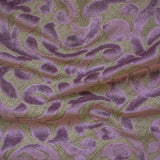 Purple Floral Jacquard Velvet Curtain Panels