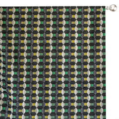 Charcoal Gray Color Pop Jacquard Velvet Curtain Panels