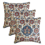 Zahara - Blue & Rust Velvet Throw Cushion Cover
