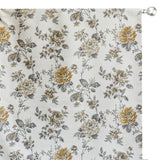 Mustard Yellow Flowers Jacquard Embroidery Curtain Panels