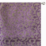 Purple Floral Jacquard Velvet Curtain Panels