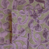 Purple Floral Jacquard Velvet Curtain Panels
