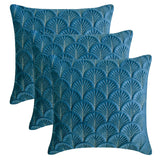 Enchanted Teal - Teal Velvet Throw Cushion Cover
