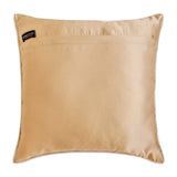 Snowy Blossoms - Beige Velvet Throw Cushion Cover