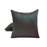 Green Red Luxury - Green & Red Art Silk Throw Cushion Cover Pack of 2