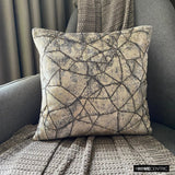Shining Shards - Silver Velvet Throw Cushion Cover
