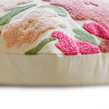 Pink Peony - Pink Cotton Throw Cushion Cover