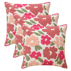 Pink Peony - Pink Cotton Throw Cushion Cover