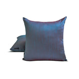 Blue & Red Luxury - Blue & Red Art Silk Throw Cushion Cover Pack of 2
