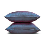Blue & Red Luxury - Blue & Red Art Silk Throw Cushion Cover Pack of 2