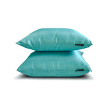 Aqua Luxury - Aqua Art Silk Throw Cushion Cover Pack of 2