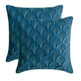 Enchanted Teal - Teal Velvet Throw Cushion Cover