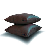 Green Red Luxury - Green & Red Art Silk Throw Cushion Cover Pack of 2