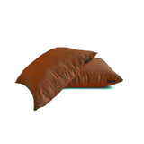 Rust Green Luxury - Rust & Green Art Silk Throw Cushion Cover Pack of 2