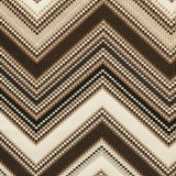 Brown Chevron Geometric Jacquard Weave Curtain Panels