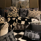Noir Pumpkin - Black Jacquard Decorative  Throw Cushion Cover