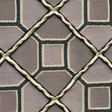 Grey And Black Tile Jacquard Fabric By The Metre