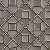 Grey And Black Tile Jacquard Fabric By The Metre
