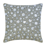 Diamonds Everywhere - Silver Art Silk Decorative Euro Sham