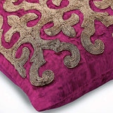 Flaming Fuchsia - Pink Velvet Throw Pillow Cover