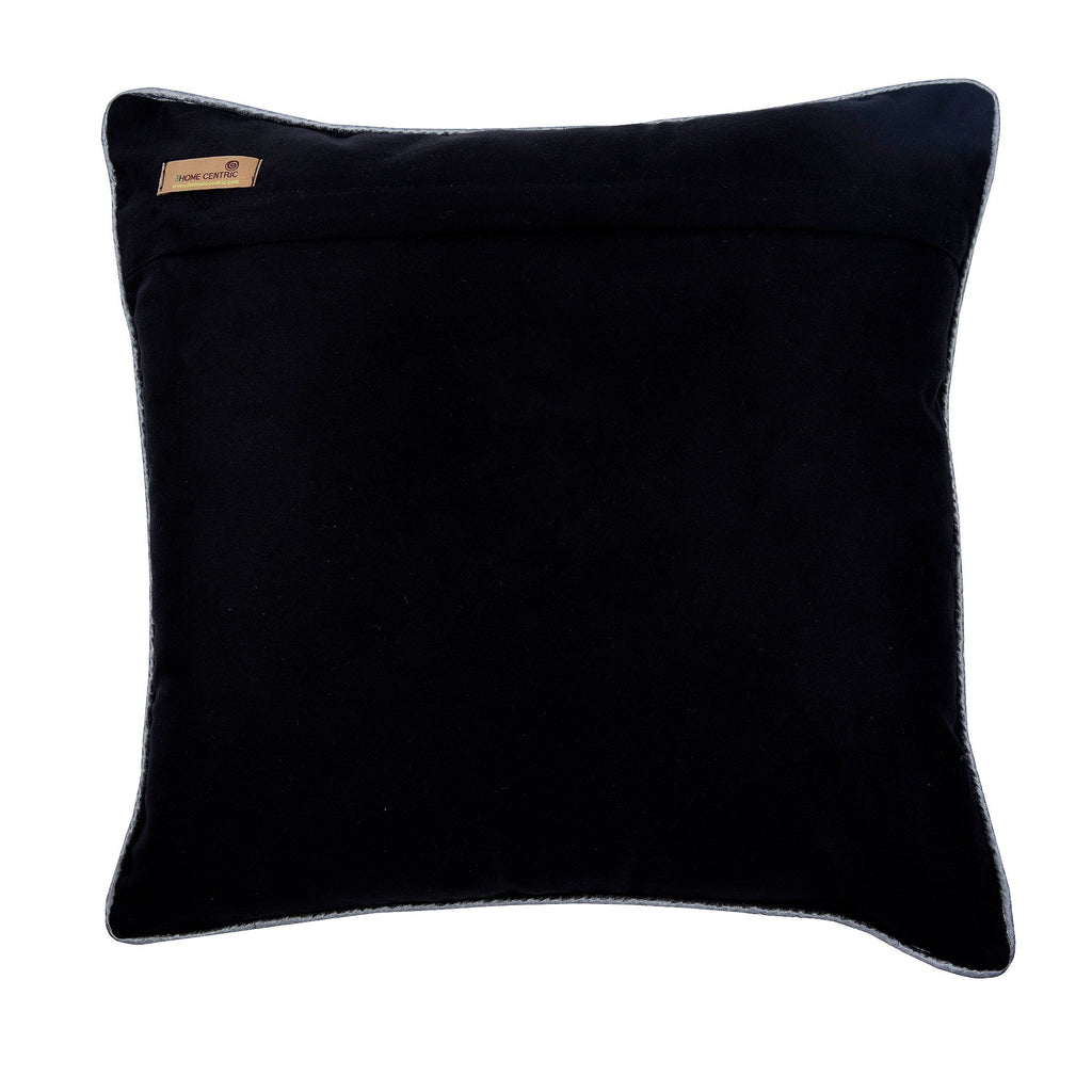 Behind The Damask - Black Velvet Throw Pillow Cover