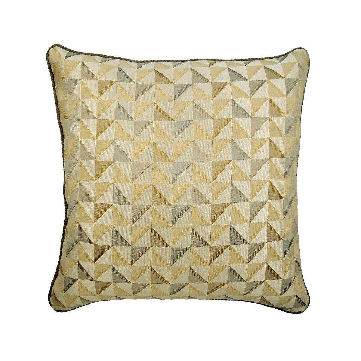 Beige Moire Effects - Beige Silk Decorative Euro Sham