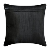 Black Crystal Garden - Black Art Silk Decorative Throw Cushion Cover