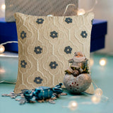 Brunnera - Blue Linen Throw Cushion Cover