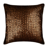 Circle On Circle - Brown Satin Decorative Euro Sham