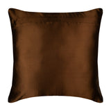 Circle On Circle - Brown Satin Decorative Euro Sham