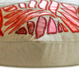 Foil Maple - Gold Faux Leather Throw Pillow Cover