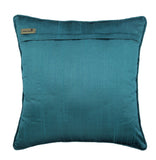 Chevron Blues - Blue Jacquard Silk Throw Pillow Cover