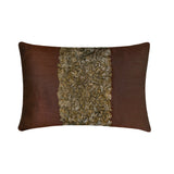 Champagne Brown Love - Art Silk Brown Decorative Lumbar Pillow Cover