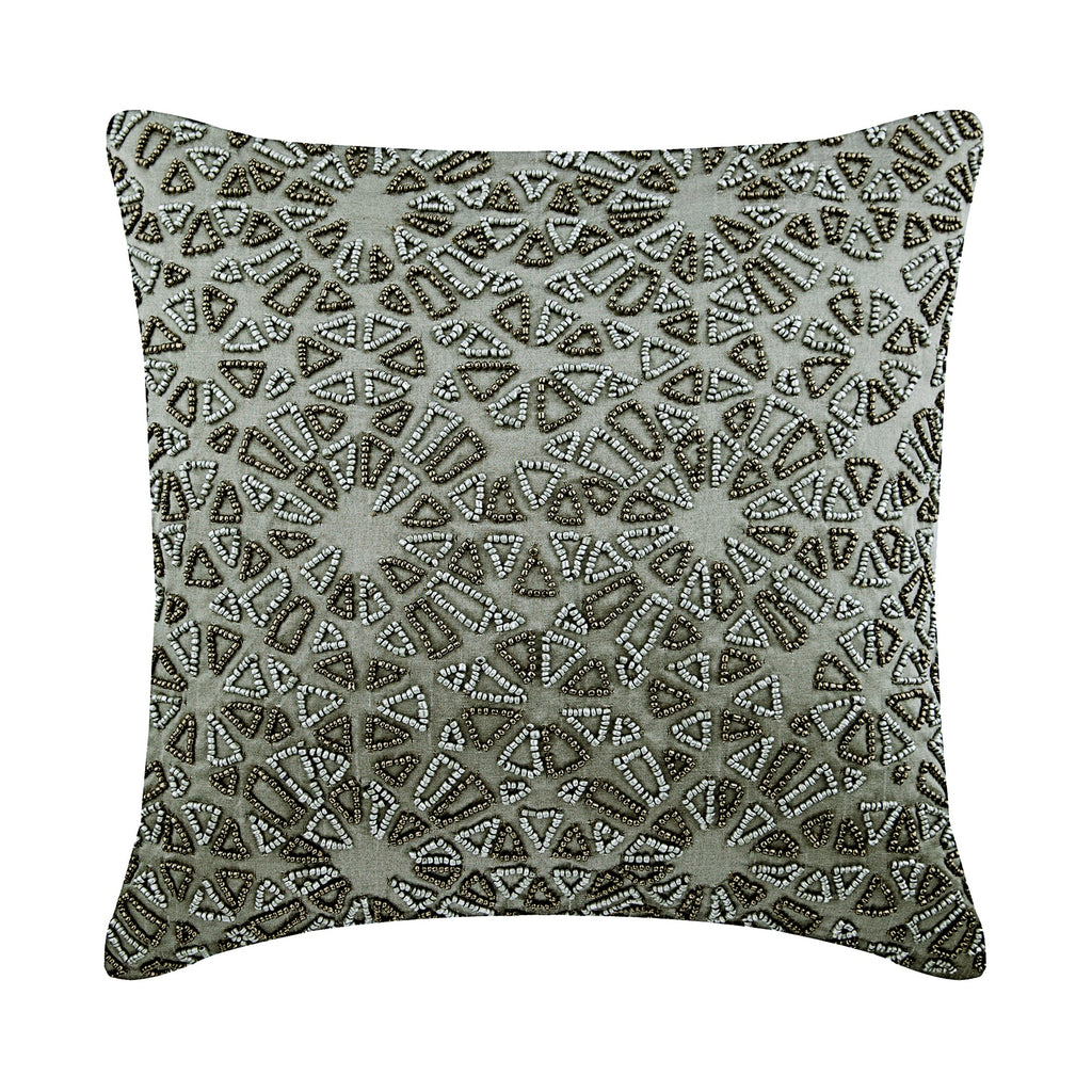 Cool Chrome - Silver Silk Decorative Euro Sham