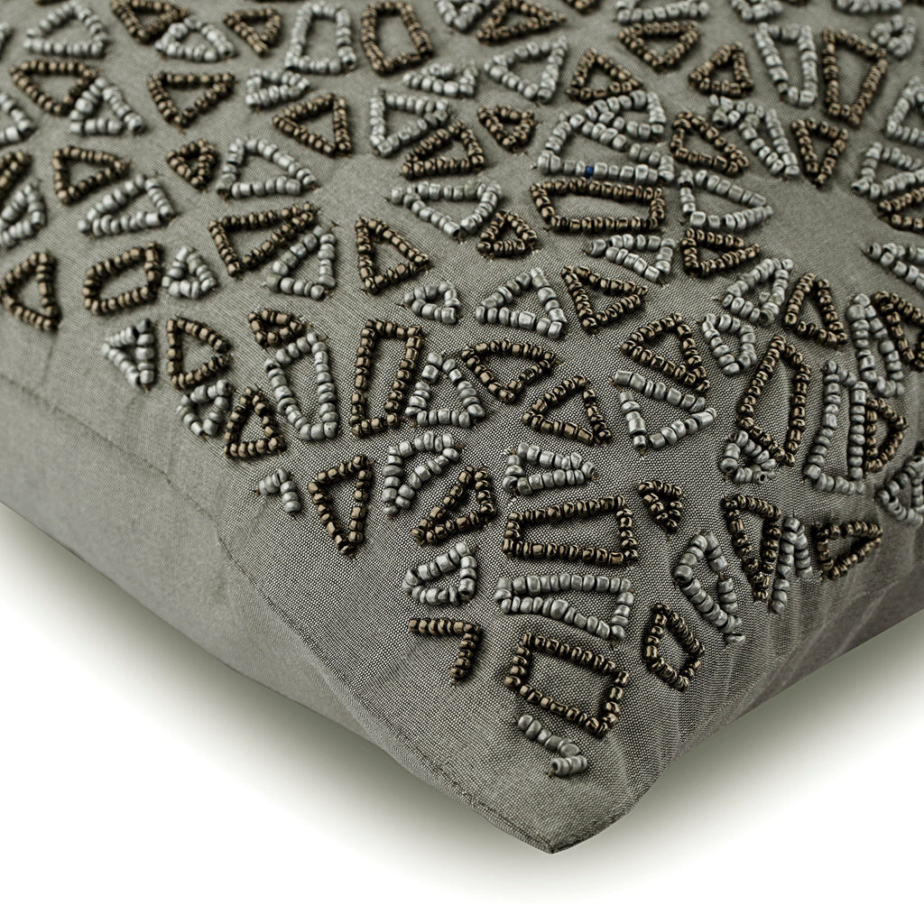 Cool Chrome - Silver Silk Decorative Euro Sham