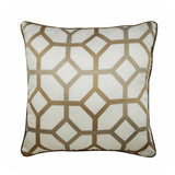 Deco Trellis - Beige Silk Decorative Euro Sham