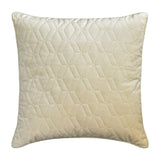 Ivory Velvet Quilted Throw Cushion Cover Diamond Ivory