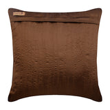Electric Circle brown Silk Throw Pillow Cover