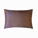 Embroidered Butterfly - Art Silk Purple Decorative Lumbar Pillow Cover