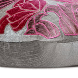 Fuchsia Lotus - Pink Art Silk Decorative Euro Sham
