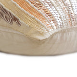 Glamorous - Ivory & Beige Art Silk Decorative Euro Sham