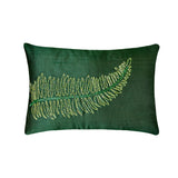 Green Tea - Art Silk Dull Green Decorative Lumbar Pillow Cover