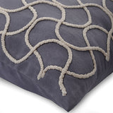 Jute Entangled - Gray Suede Decorative Euro Sham