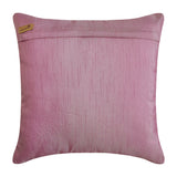 Leafy Pink - Pink Art Silk Decorative Euro Sham