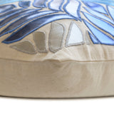 Leaving Blue - Blue Cotton Linen Decorative Euro Sham