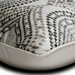 Majestic Glory - Grey Jacquard Throw Cushion Cover