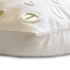 Mirrors - Cotton Canvas White Decorative Lumbar Pillow Cover