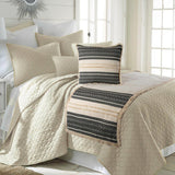 Moroccan Vibe - Linen Beige, Black Decorative Bed Runner and Cushion Cover